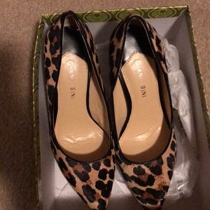 Leopard print heels, EUC